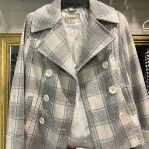 Light blue and gray Pea Coat XS